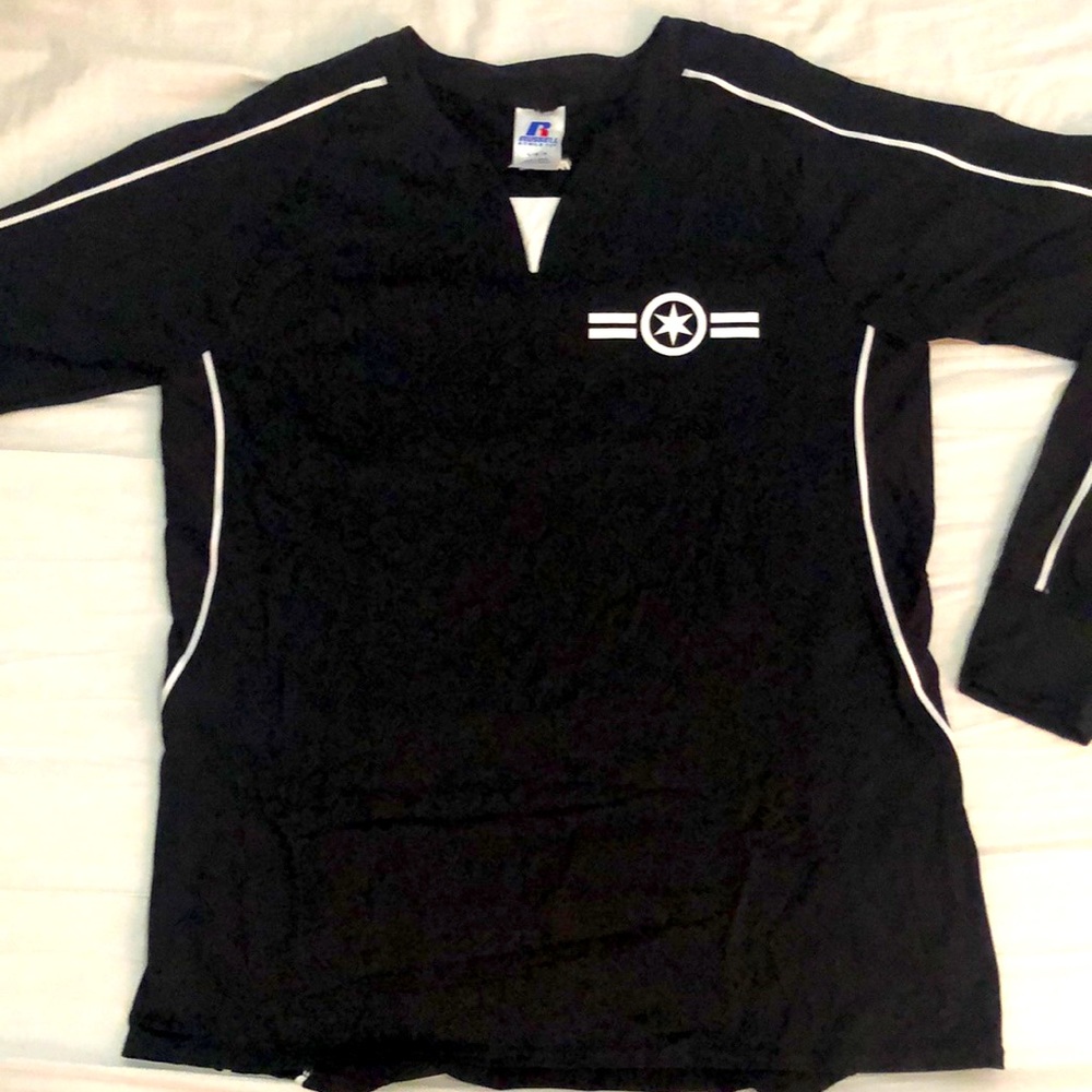 Russell Black Long sleeve light pullover, women Large New